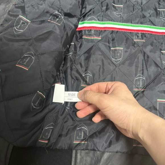 F Collections Faux Leather Jacket (Style M19120) - Brand New L size - Picture 6 of 9